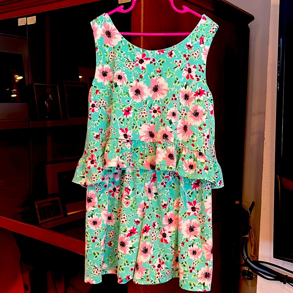 NWOT Girls Bonnie Jean Floral Jumpsuit Size L 💐
